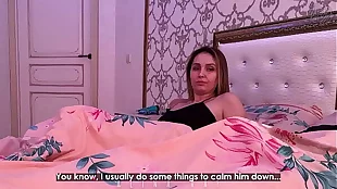 Stepson: -Don't lie, swallow sperm!. Fucks stepmom in a hotel during a family trip to relatives and cums in her mouth
